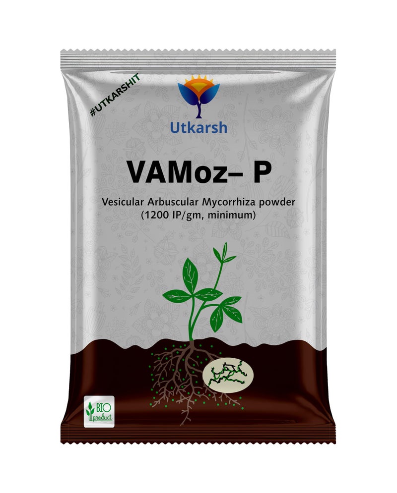 Utkarsh Mycorrhiza with 1200 IP/gm Bio Fertilizers for Healthy Plants, Vigorous Stem Girth, Enhances Nutrient Absorption, Water Uptake & Soil Aeration | VAMoz-P (900 gm; Pack of 1) - Image 1