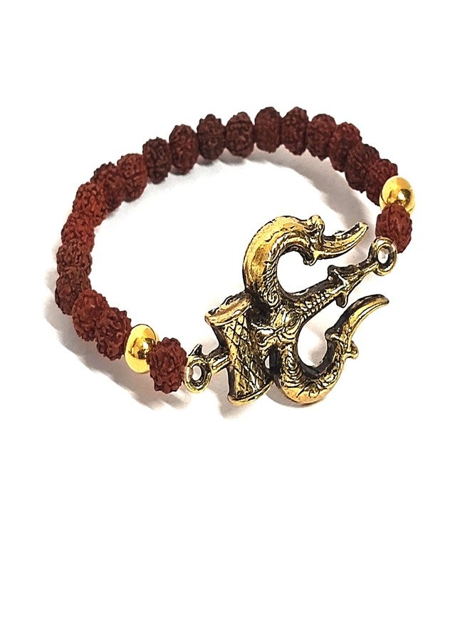 ASTROGHAR God Shiv Shakti Mahadev Ji Trishul Damru Powered Rudraksh Protection And Peace Bracelet For Men And Women - Image 4