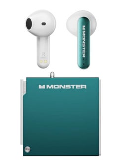Original Monster XKT17 Gaming Headset TWS Wireless Bluetooth Earphones Sport Earbuds Noise Reduction Low Latency Headphones Mic, green