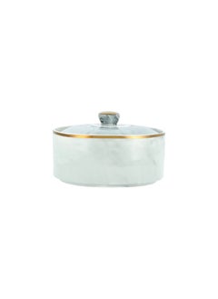 La Mesa PORCELAIN DATE BOWL MARBLE BLUE GOLD  - Image 3