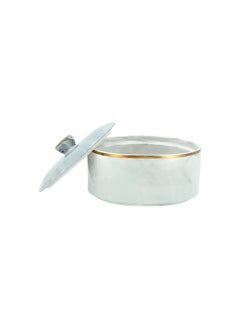 La Mesa PORCELAIN DATE BOWL MARBLE BLUE GOLD  - Image 4