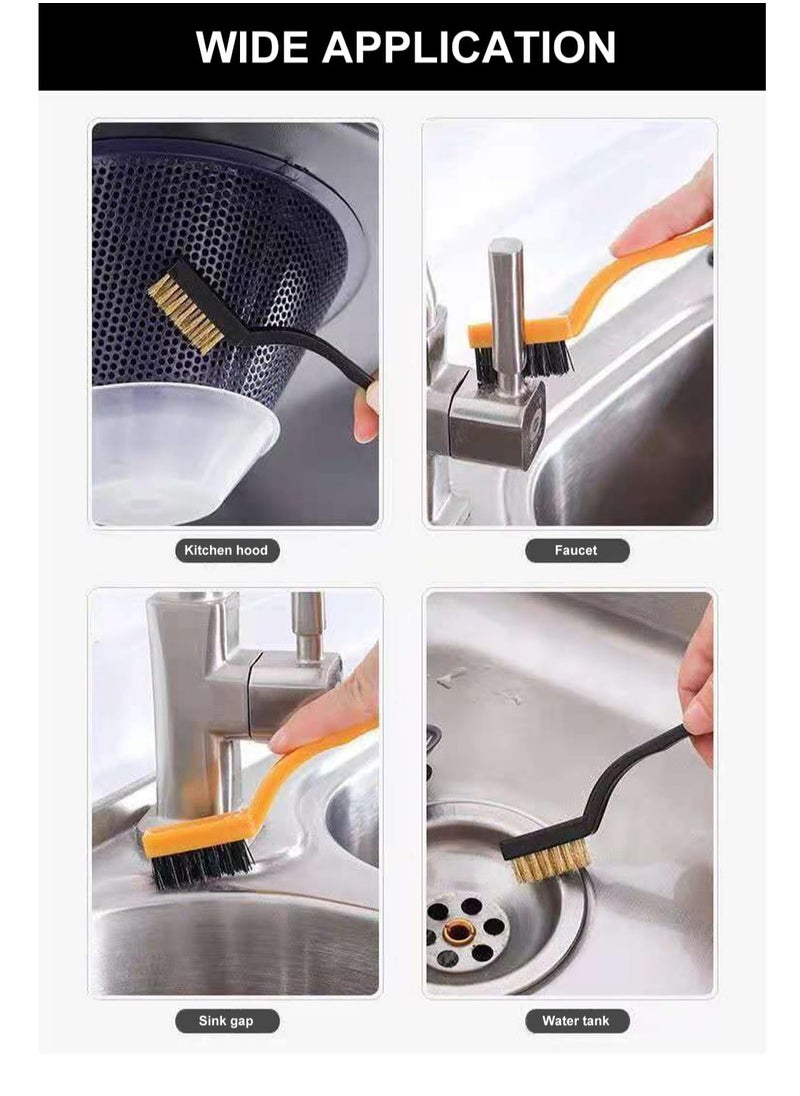 HaHaHai 3 Piece Oven Cleaning Brush, Set of Three Home Gas Stove Cleaning Brushes Made of Brass, Nylon and Stainless Steel  - Image 3