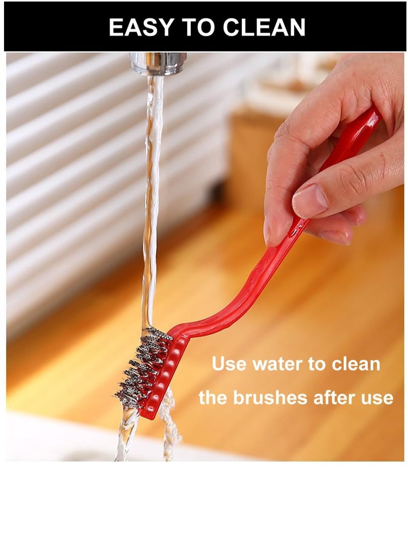 HaHaHai 3 Piece Oven Cleaning Brush, Set of Three Home Gas Stove Cleaning Brushes Made of Brass, Nylon and Stainless Steel  - Image 4