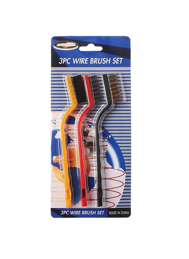 HaHaHai 3 Piece Oven Cleaning Brush, Set of Three Home Gas Stove Cleaning Brushes Made of Brass, Nylon and Stainless Steel  - Image 5