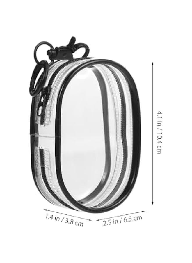 4 Pcs Clear Display Bag for Mini Resin Figures and Dolls with Zipper, Clear Pouch with Keychain, Carrying Bags Tiny Cases for Collectibles, Portable Small Doll Storage Pouches PVC Bag  - Image 5