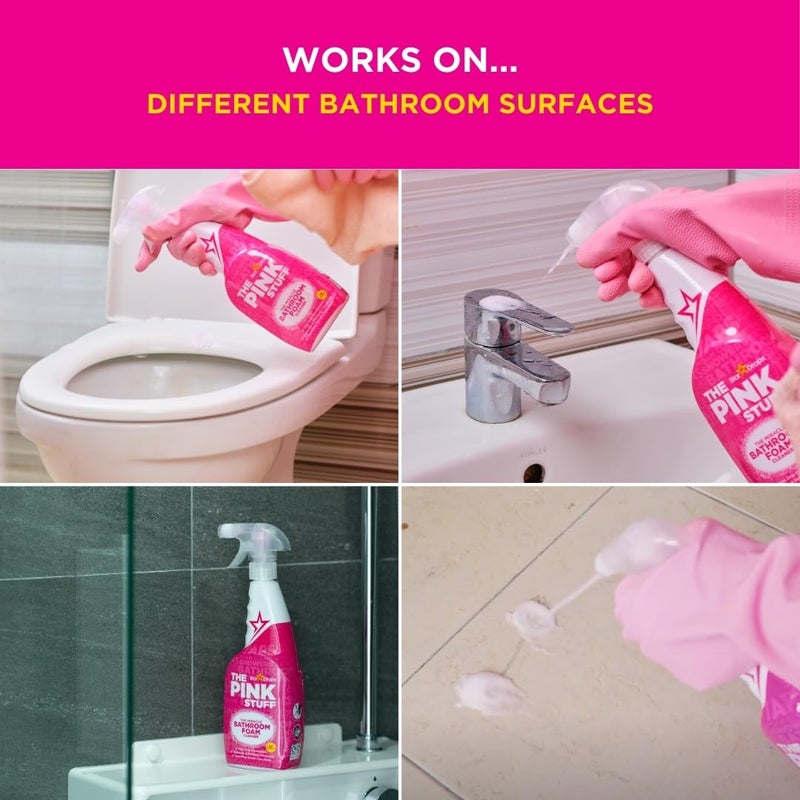 Stardrops - The Pink Stuff - The Miracle Bathroom Foam Cleaner 750ml 3-Pack Bundle (3 Bathroom Foam Spray) - Image 5