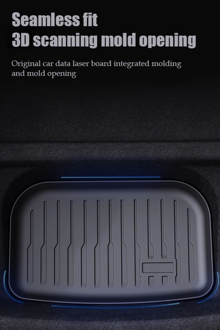 Generic Car floor mat 3-piece kit, suitable for 2023-2025 Tesla Model 3 car trunk mat front compartment mat, rear compartment mat, wear-resistant, easy to clean, high-end, material: TPE. - Image 2