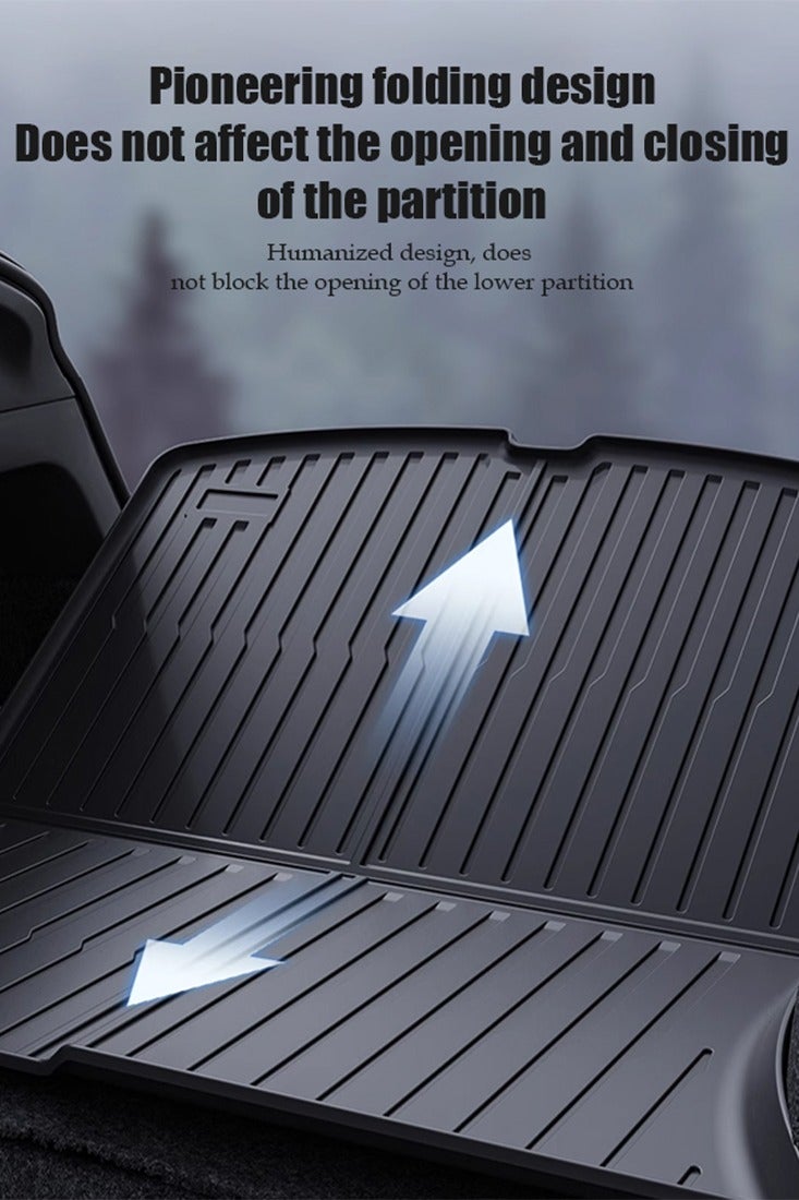 Generic Car floor mat 3-piece kit, suitable for 2023-2025 Tesla Model 3 car trunk mat front compartment mat, rear compartment mat, wear-resistant, easy to clean, high-end, material: TPE. - Image 4