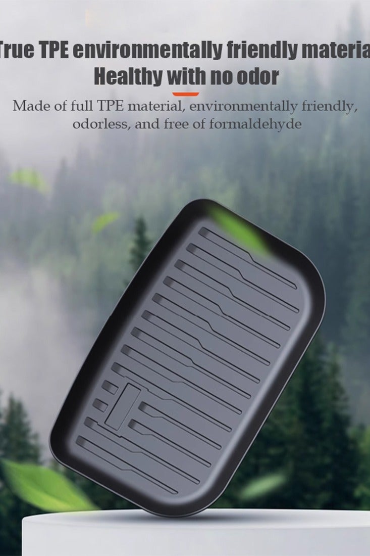 Generic Car floor mat 3-piece kit, suitable for 2023-2025 Tesla Model 3 car trunk mat front compartment mat, rear compartment mat, wear-resistant, easy to clean, high-end, material: TPE. - Image 5