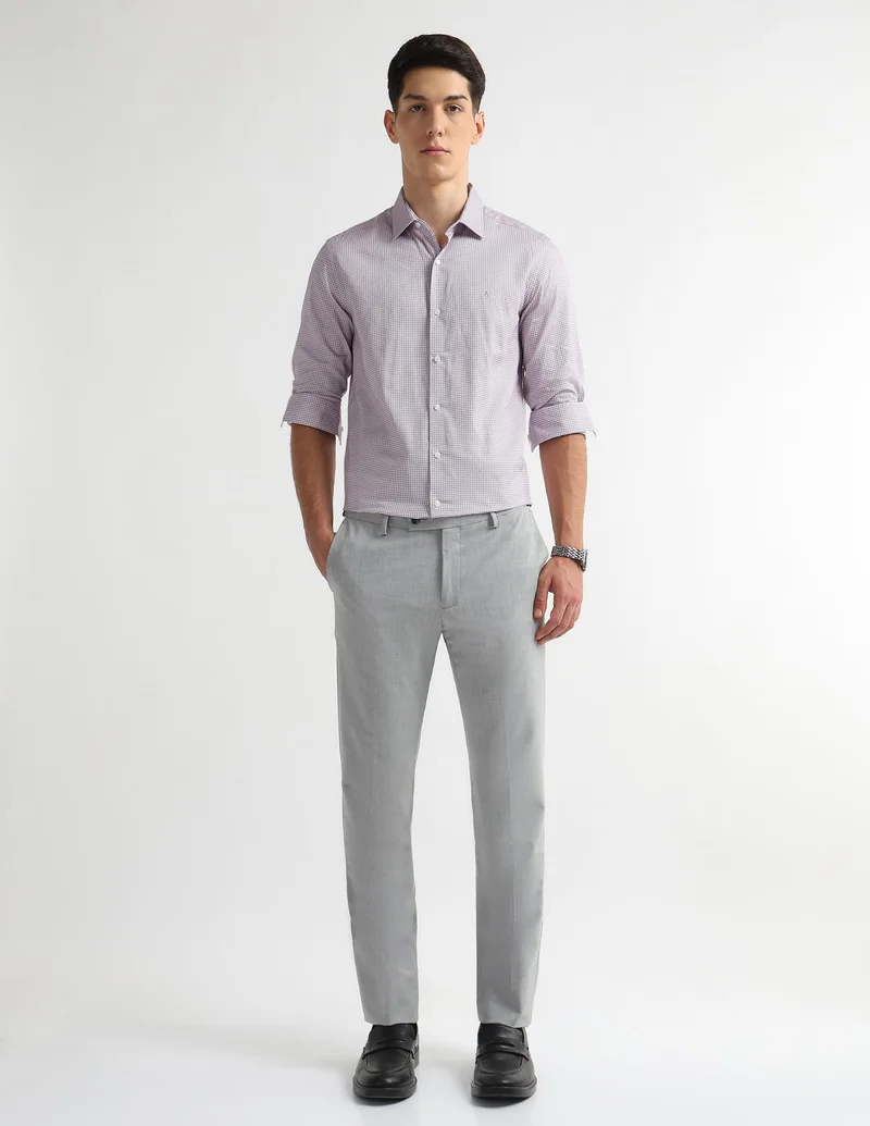 Arrow Purple Manhattan Slim Fit Originals Shirt for Men | Best Price UAE