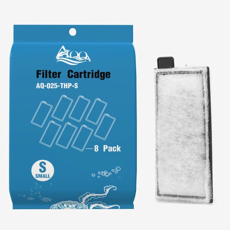 AQQA 8 Pack Aquarium Filter Cartridge Replacement Fish Tank Filter Cartridge for Aquarium Internal Filter (Small) - Image 3