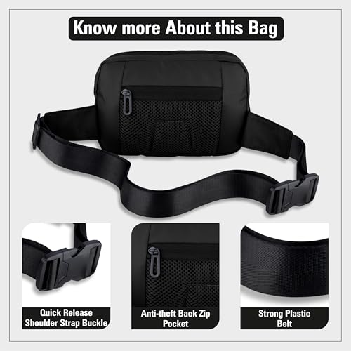 KUKLAR Travel Waist Bag Money Organizer Waterproof Mobile Pouch with Multi-Compartments Portable Cosmetic & Passport Pouch for Men & Women(Black) - Image 5
