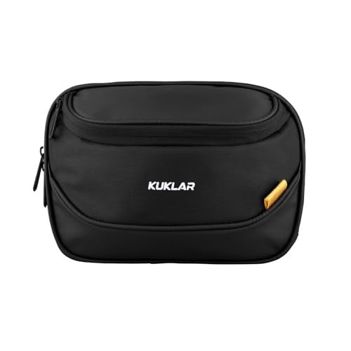 KUKLAR Travel Waist Bag Money Organizer Waterproof Mobile Pouch with Multi-Compartments Portable Cosmetic & Passport Pouch for Men & Women(Black) - Image 1