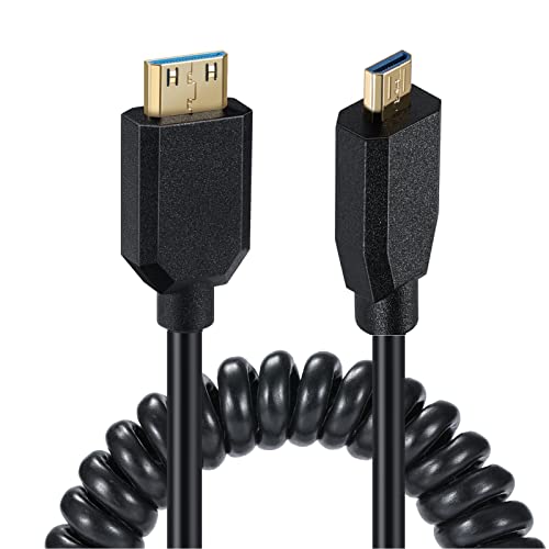 Disscool Ultra Thin HDMI Coiled High Speed Cable, Micro HDMI Male Type D to Mini HDMI Male Type C Connector Adapter Flexible Spring Extension Cables, 2.1V 8K@60Hz 4K@120Hz for Camera/Monitor(M to M) - Image 4