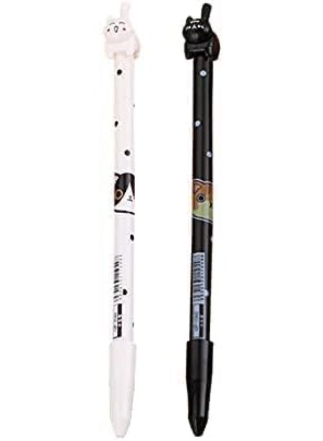 24 Pcs Cute Cat Gel Pen, Kawaii Pens Set with Pen Holder, Black Ink Pens for Journaling, Writing, Drawing Office Home School Stationery, with Comfort Grip, Smooth Writing Experience, 24-Styles - Image 4