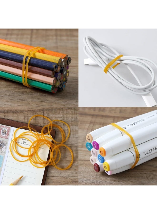 أربطة مطاطية قابلة للتمدد، أربطة مطاطية مرنة متعددة الاستخدامات، أربطة مطاطية متينة للمنزل والمكتب والمدرسة ولوازم القرطاسية - 75 قطعة - Image 2