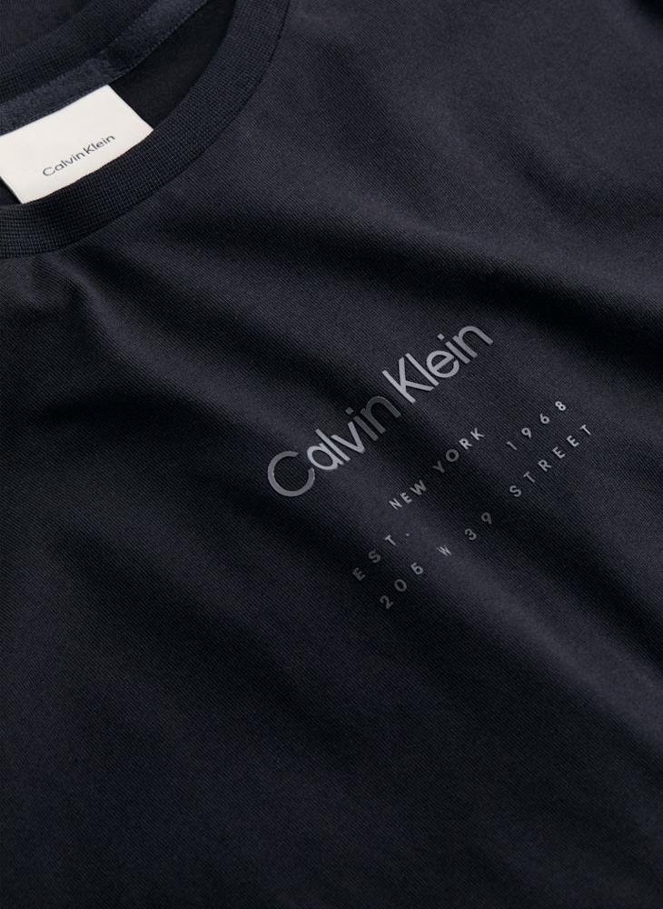 CALVIN KLEIN - Raised Editorial Logo T-Shirt - Image 1