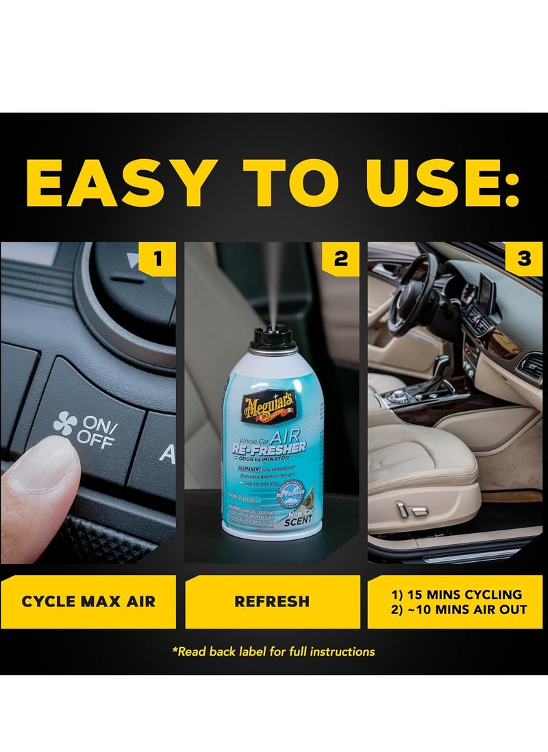 بخاخ مزيل الروائح الكريهة من Meguiar&#39;s Whole Car Refresher، يزيل الروائح الكريهة القوية في السيارة، رائحة السيارة الجديدة - زجاجة بخاخ بحجم 2 أونصة - pzsku/ZEA2EB539D49727ADB35FZ/45/_/1717841044/4eaf0845-e4c5-48a3-a6da-130319f39261