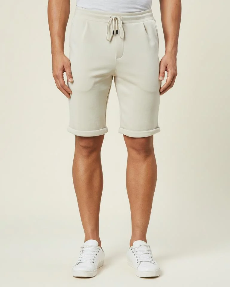 REDTAG Men Beige Smart Shorts