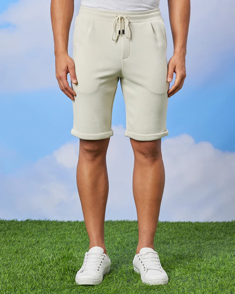REDTAG Men Beige Smart Shorts