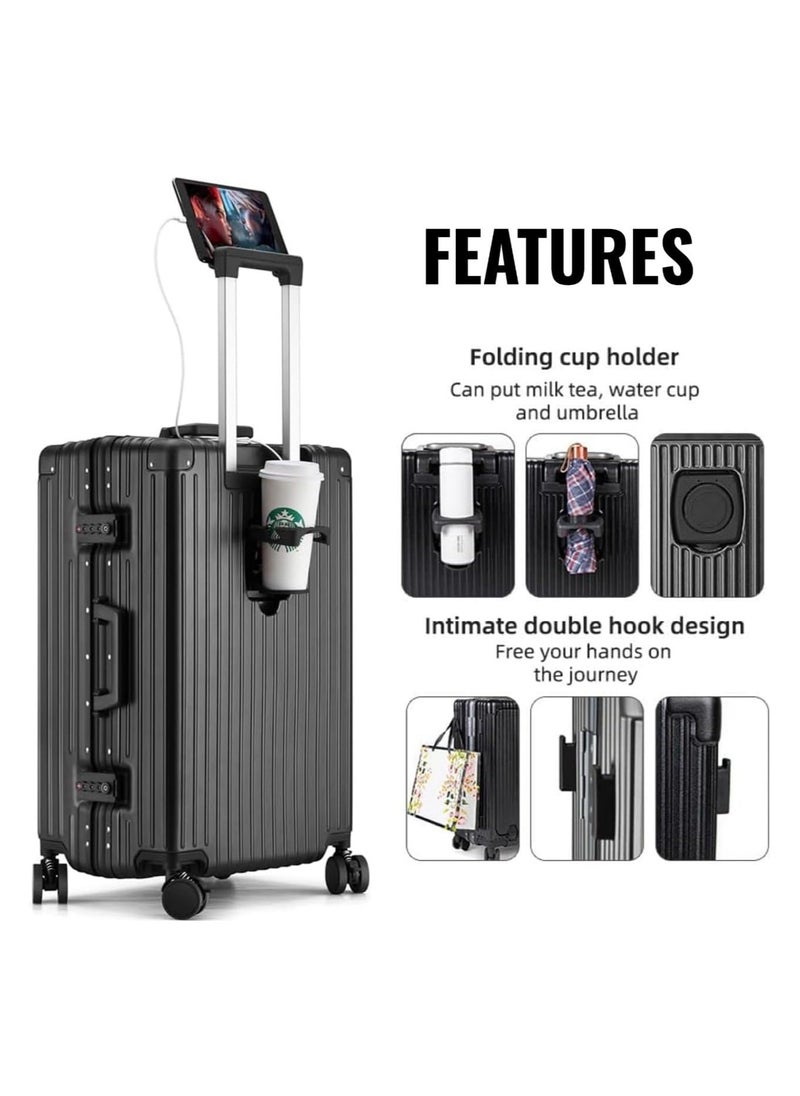 20 Inches Travel Luggage Carry-on Lightweight Fashion trolley with Spinner Weels Suitcase with Open Laptop Compartment for Unisex Adults (Polycarbonate ) - pzsku/ZEA2ECCD55F2C4FAE765DZ/45/_/1708060542/2ba69536-ceb6-40cb-bfe3-36dd11fd08b5