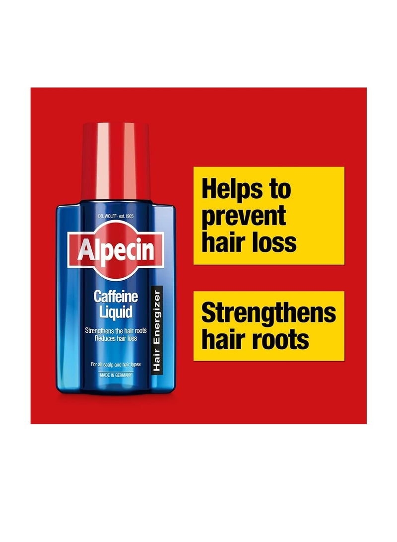 Alpecin Alpecin Caffeine Liquid Scalp Tonic 2 Packs + 1 Free Double Effect Anti-Dandruff Shampoo | Strengthen Hair Roots, Reduces Hair Loss And Energize Hair and Scalp, | 2x200ml & 1x200ml (Pack 2+1 Free) - Image 2