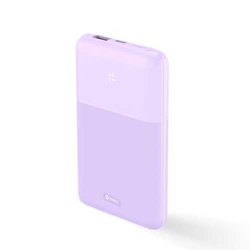 Toreto 10000mAh Slim & Compact Powerbank 22.5W Fast Charging, USB & Type C Output, Power Delivery, Quick Charge for iPhone, Android & Tablets, Earbuds, (Power Tint 10, Lavender) - Image 1