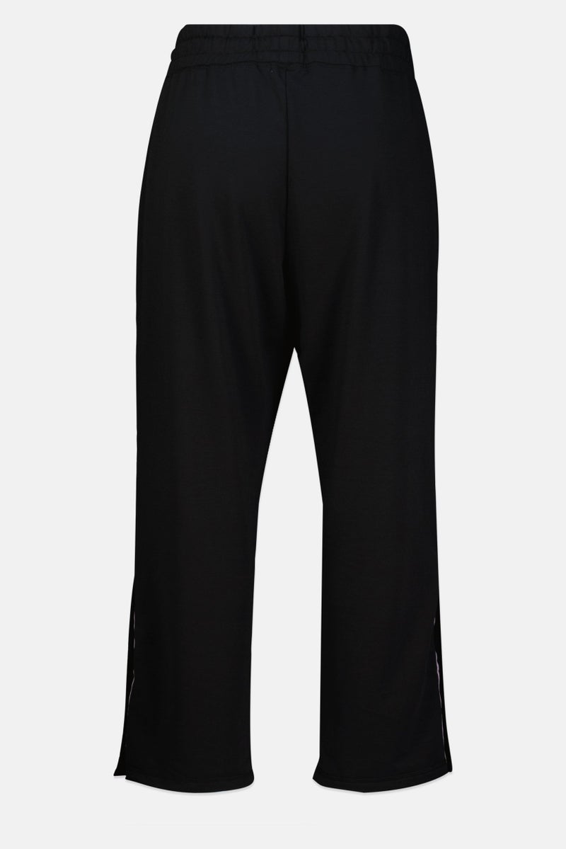 Aeropostale سروال رياضي خارجي للنساء بحجم زائد بشعار العلامة التجارية، أسود - Image 3