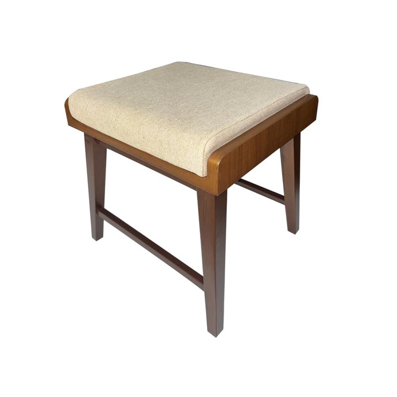 ASHOFY Handmade Square Leg Wooden Seating Stool Seating Bench Ottoman Wooden Stool with Cushion Cushion Seating Bench for Home Living Room Office Garden