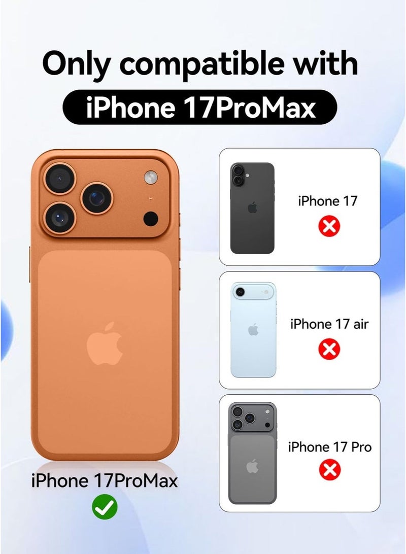 حالة MagSafe لـ iPhone 17 Pro Max - مغناطيسية، حماية من السقوط العسكرية، مقاومة الصدمات، حماية عدسة الكاميرا، مقاومة التصفر، حالة صافية رفيعة - Image 2