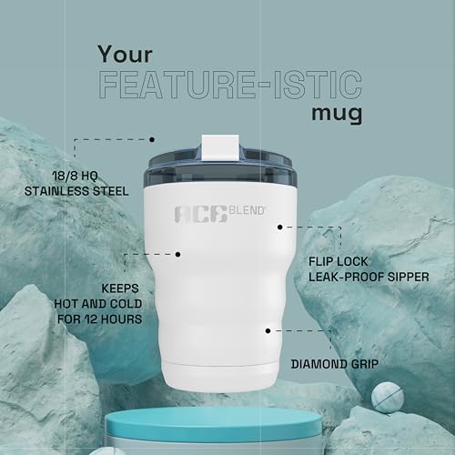Ace Blend Coffee Mug 360 ml | Vacuum Insulated Stainless Steel | Travel Coffee Mug | Leak-Proof Lid | Reusable Thermal Cup | Hot & Cold - Image 4