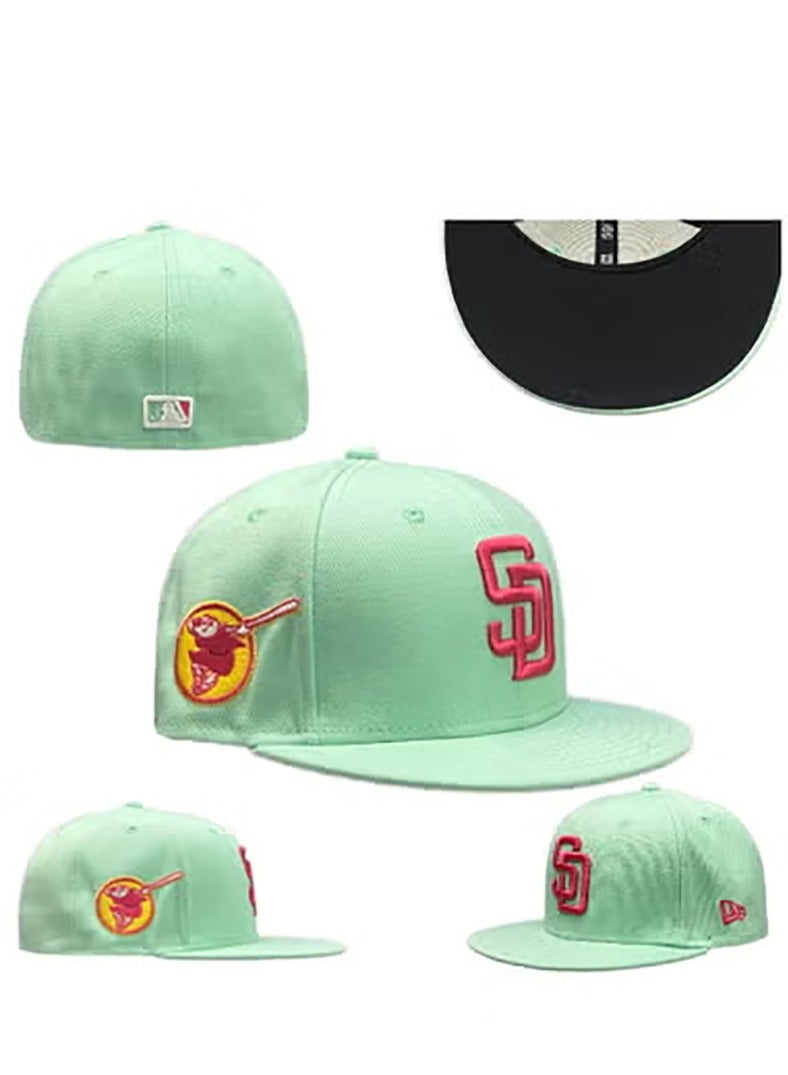 NEW ERA MLB San Diego Padres SD Logo Mint Green Flat - Brim Baseball Cap, 58.7cm 