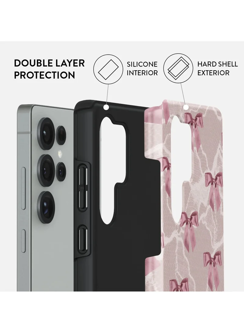 BURGA Samsung Galaxy S25 Ultra Mobile Phone Case Hybrid 2 Layer Hard Shell Silicone Protective Case, Scratch Resistant Shockproof Cover,Ballerina