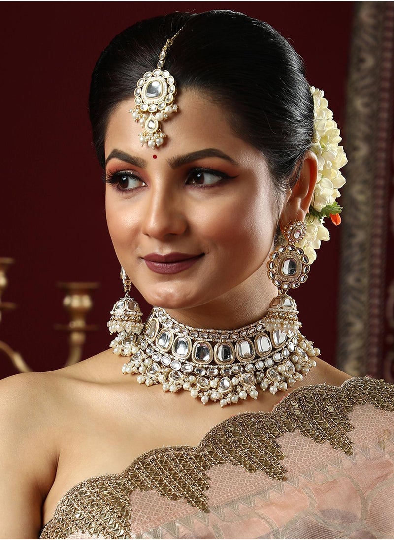 SOHI Stone Studded & Beaded Jewellery Set  - Image 4