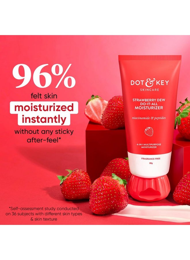 Dot & Key - Strawberry Dew Do-It-All Moisturizer | Intense Moisturization | Lightweight & Non Sticky | Boosts Radiance | Daily Makeup Remover | Corrects Dark Spots | 80G - Image 1