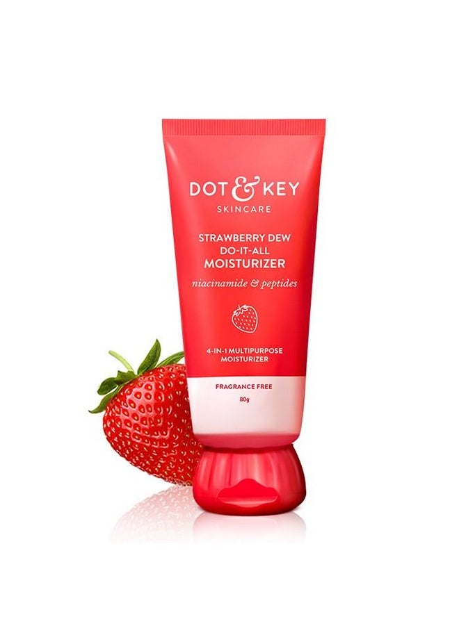 Dot & Key - Strawberry Dew Do-It-All Moisturizer | Intense Moisturization | Lightweight & Non Sticky | Boosts Radiance | Daily Makeup Remover | Corrects Dark Spots | 80G - Image 1
