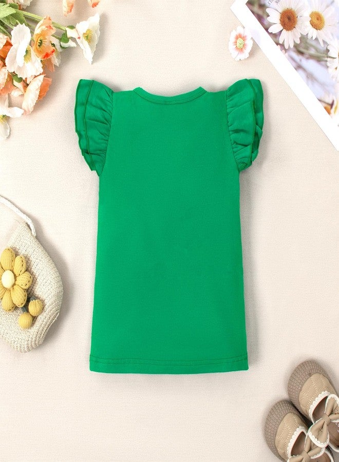 بمعنى سحر بمعنى حديقة تيشيرت ماجيك بارك للأطفال الصغار من عمر 1-14 سنة، بلوزة بلون موحد، تيشيرت بأكمام قصيرة وطويلة، تيشيرت كاجوال (0033F_أخضر، 4-5 سنوات) - Image 3