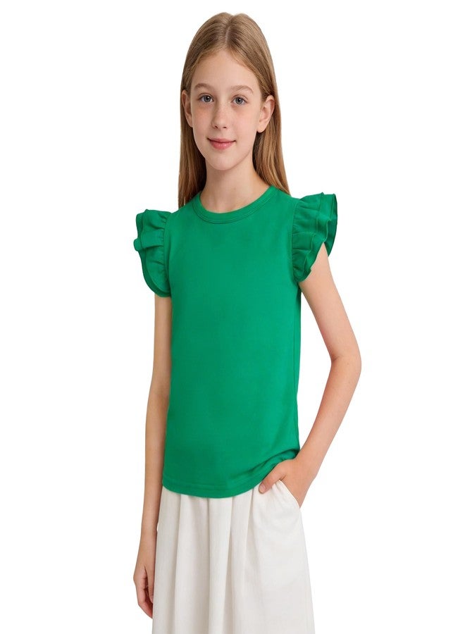 بمعنى سحر بمعنى حديقة تيشيرت ماجيك بارك للأطفال الصغار من عمر 1-14 سنة، بلوزة بلون موحد، تيشيرت بأكمام قصيرة وطويلة، تيشيرت كاجوال (0033F_أخضر، 4-5 سنوات) - Image 2