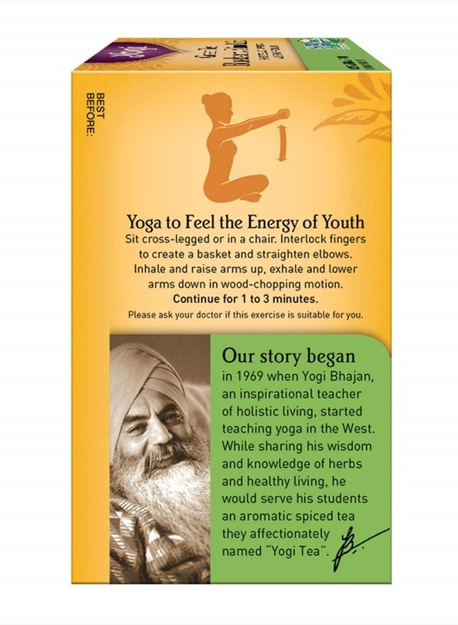 YOGI Green Tea, Blueberry Slim Life, 16 Tea Bags - Image 2