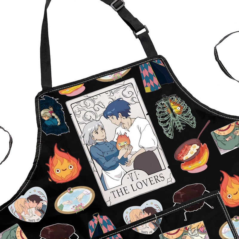 POFULL Anime Inspired Gift Anime Lover Gift The Lovers Apron With Pockets (THE LOVERS Apron) - Image 3