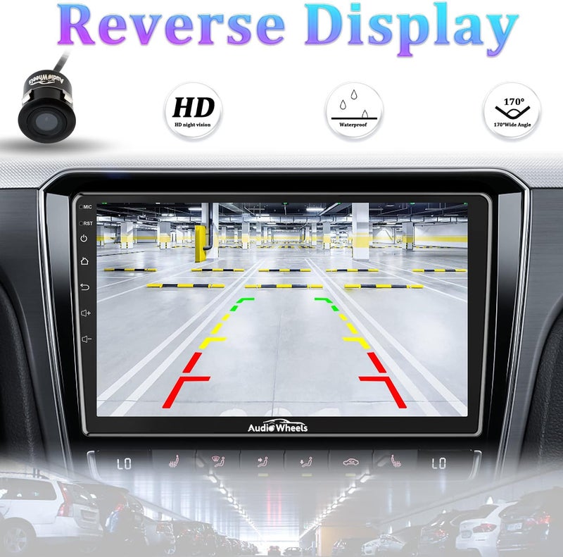 Audio Wheels Maruti WagonR-2016 9-Inch 1280P IPS Android 2/32 Car Display with Gorilla Glass - Double Din Car Stereo, Android 13,+ AHD Camera & Dashboard Frame (Maruti WagonR) - Image 4
