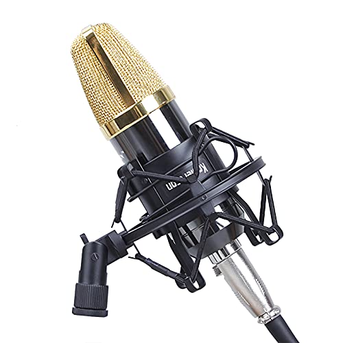 Koolertron Microphone Shock Mount,Mic Clip Holder,Universal 50MM Anti-Vibration Mic Holder for 48MM-54mm Diameter Studio Condenser Mic (Black) - Image 3