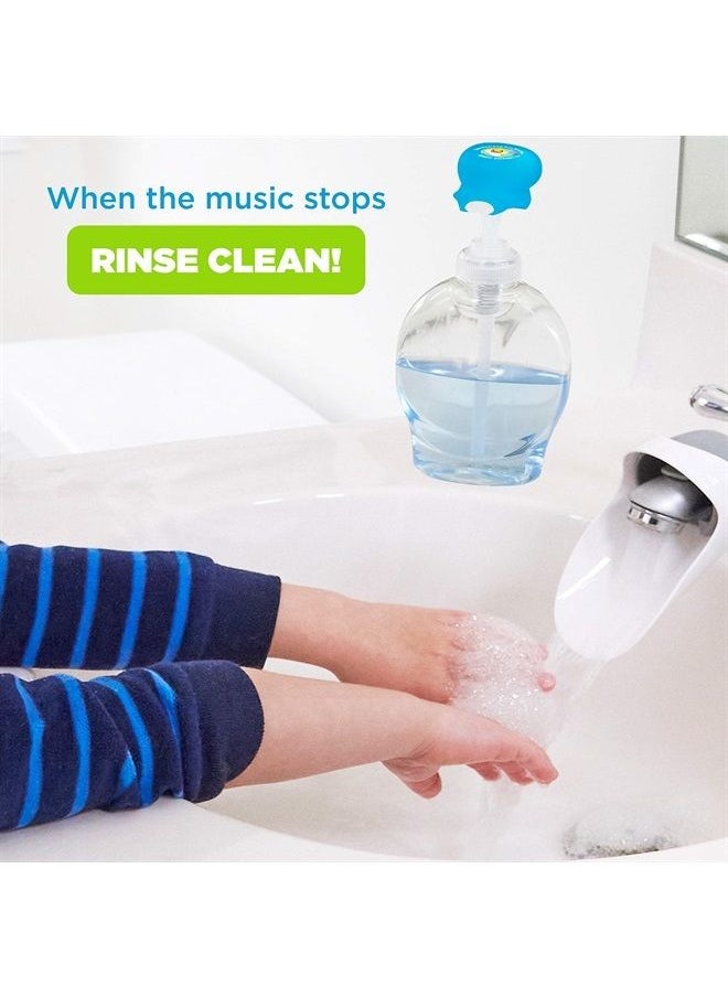 Baby Shark Musical Soap Pump Topper and Timer for Kids Hand Washing, Blue, 2 Pack