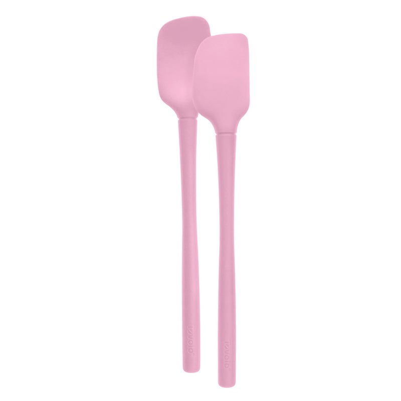 Tovolo FlexCore AllSilicone Mini Spatula Spoonula Kitchen Utensil Set of 2 HeatResistant BPAFree Silicone Spatula Spoonula Safe for Cast Iron NonStick Cookware DishwasherSafe