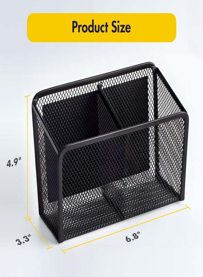BEYGORM Magnetic Pen Holder with Large Magnet for Whiteboard, Hold Large Bottle, Mesh Dry Erase Marker & Pencil Holder for School Locker, Basket for Refrigerator, Classroom Organizer (Black) - Image 4