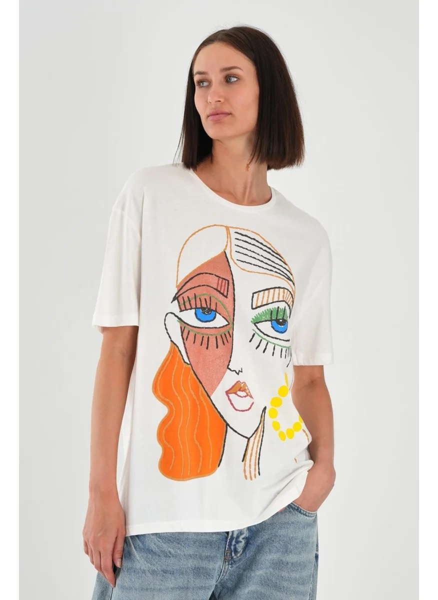 Alexander Gardi Alexandergardi Printed Basic Women's T-Shirt