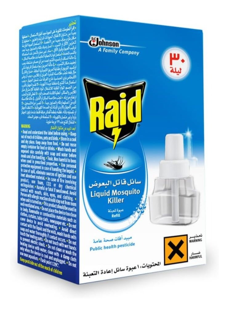 RAID Mosquito Killer Liquid, Refill Pack, 30 Nights Protection, 21.9 ml - Image 1