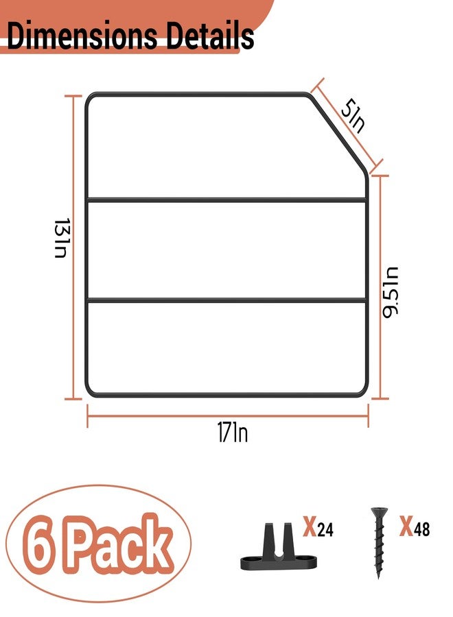 XINWXSS Baking Sheet Organizer Set of 6，17"x13" Vertical Tray Dividers for Kitchen Cabinets，Black Metal Cabinet Divider，Metal Wire Storage for Pans, Baking Trays and Cookware - Image 3