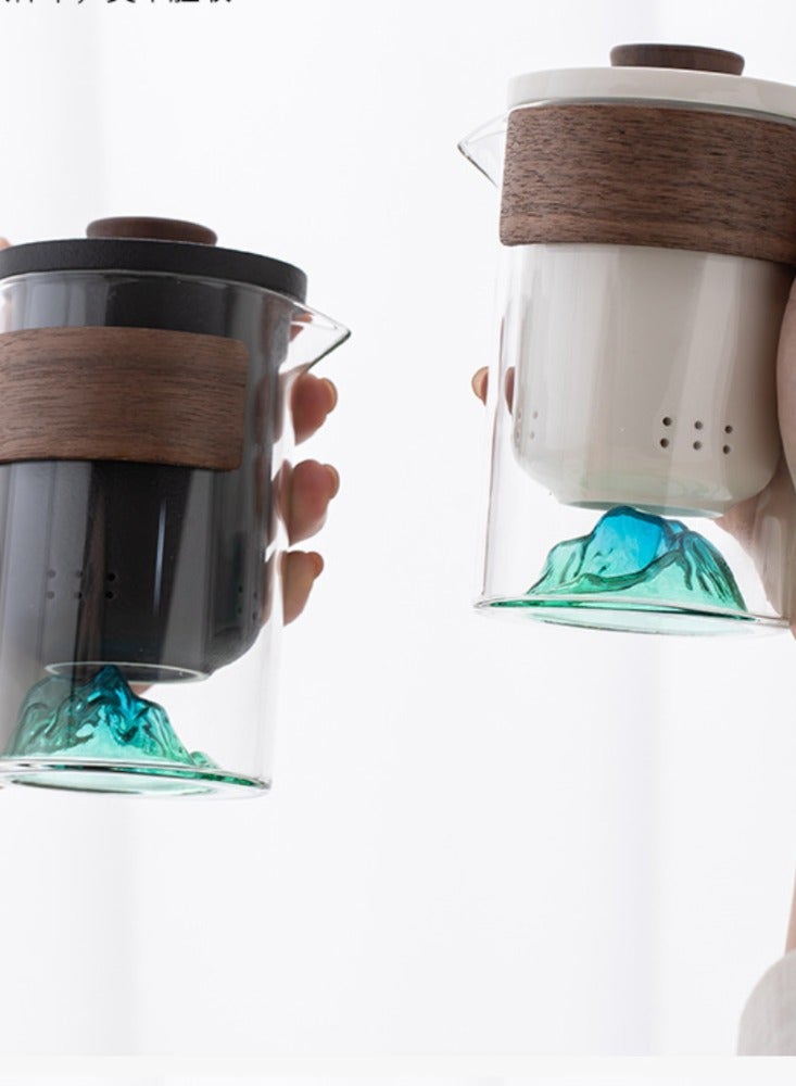 Mountain View Simple Glass Quick Cup Portable Travel Kung Fu Tea Set Outdoor Camping Car Storage Bag - Image 5