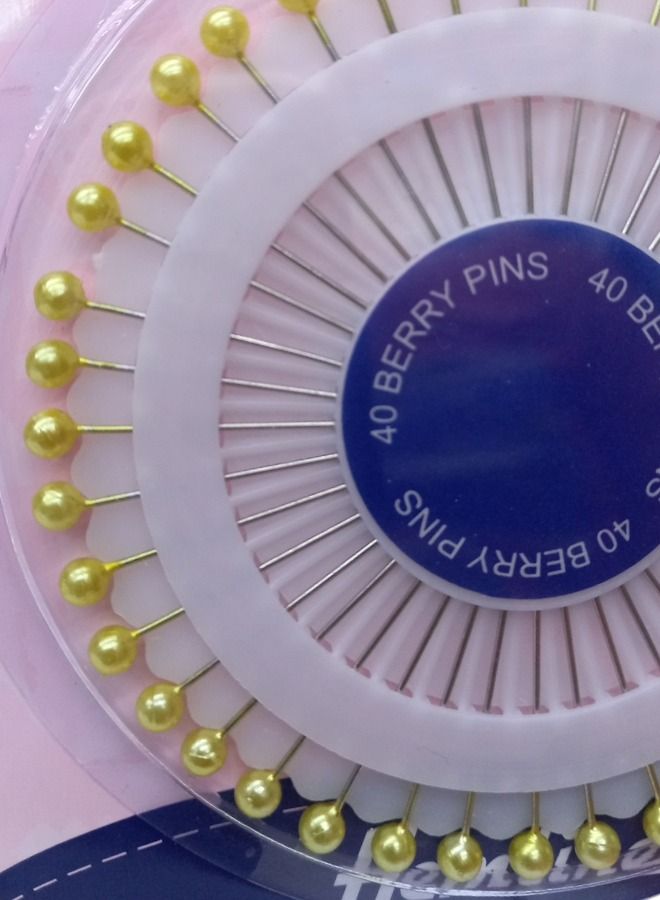 Hemline 40-Piece Pearl Head Pins 38 Millimeter Long Suitable For Medium Weight Fabrics Easy to Use - Image 2